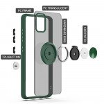 Wholesale Tuff Slim Armor Hybrid Ring Stand Case for Samsung Galaxy A02 (Dark Green)